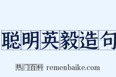 聪明英毅造句是什么意思的图片